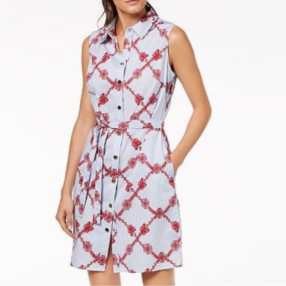 NWT Tommy Hilfiger dress . New , scarlet  combo